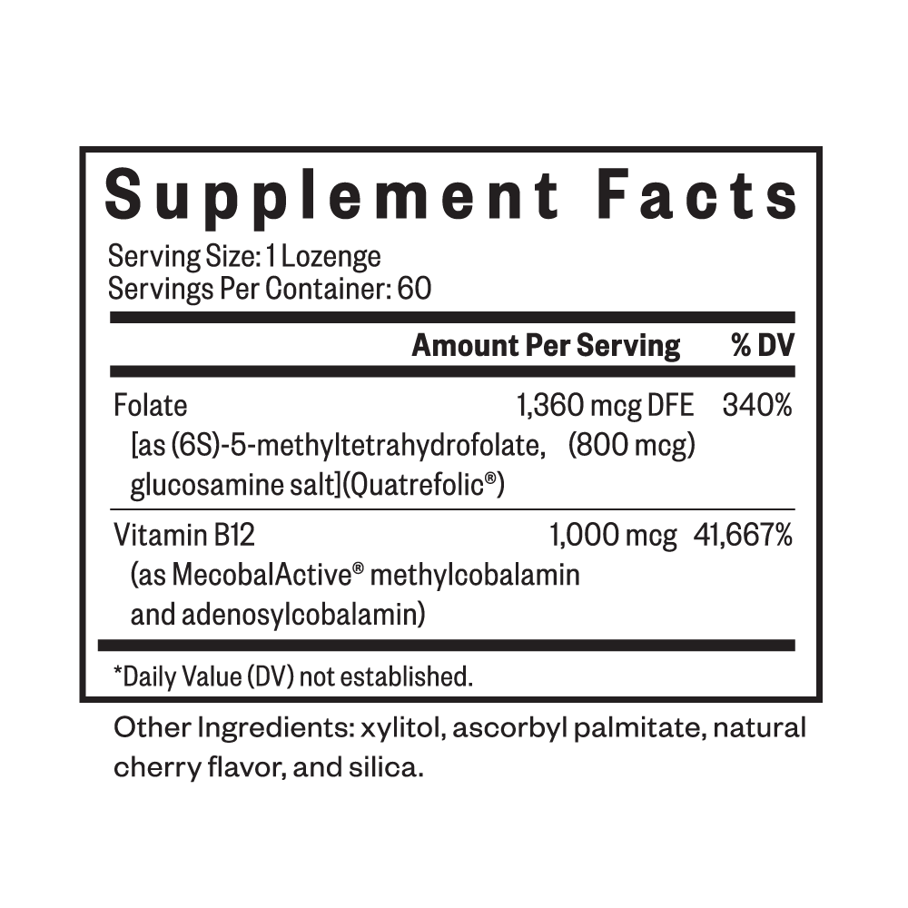 Methyl B12 with L-Methylfolate | Fresh Daily Favorite