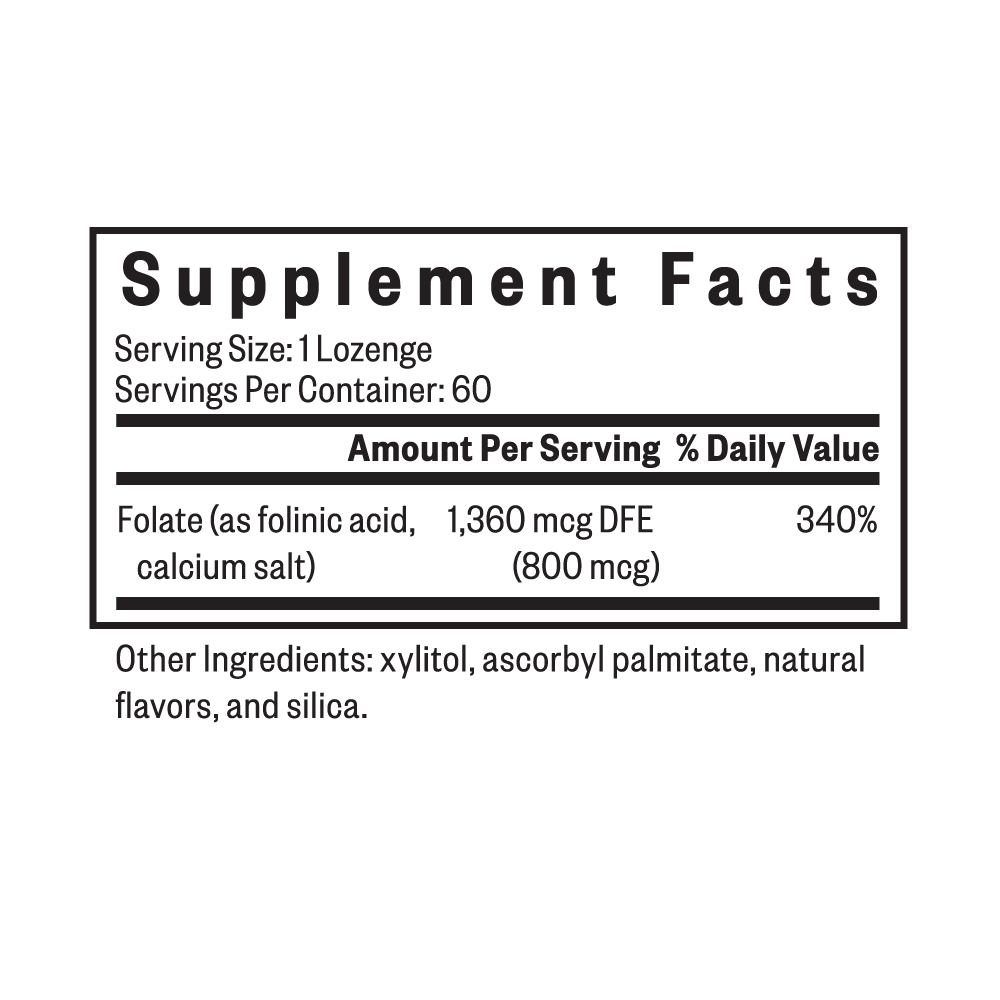 Folinic Acid Lozenge | Fresh Daily Favorite