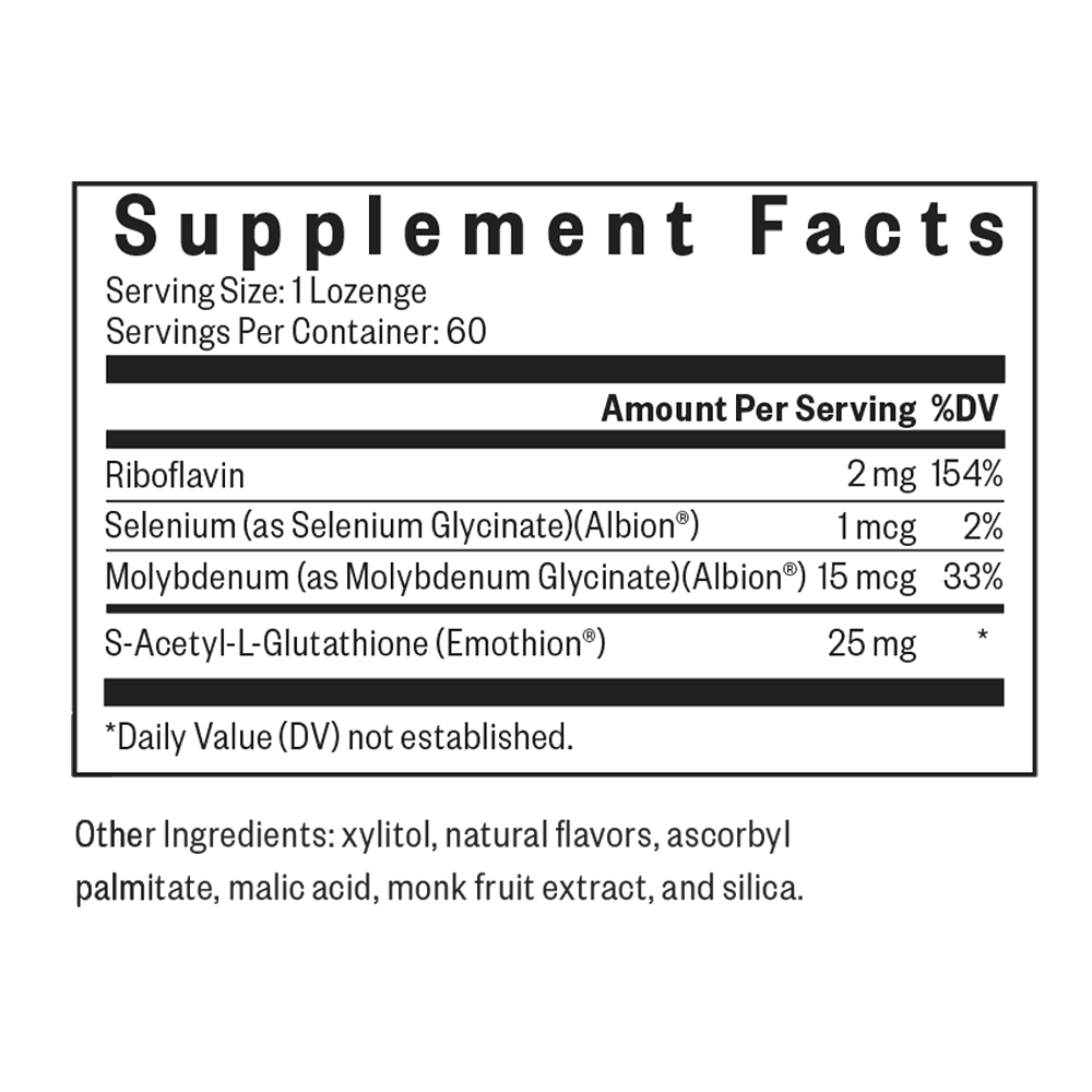 Glutathione with Cofactors Lozenges ( formerly Glutathione Plus Lozenge ) | Fresh Daily Favorite