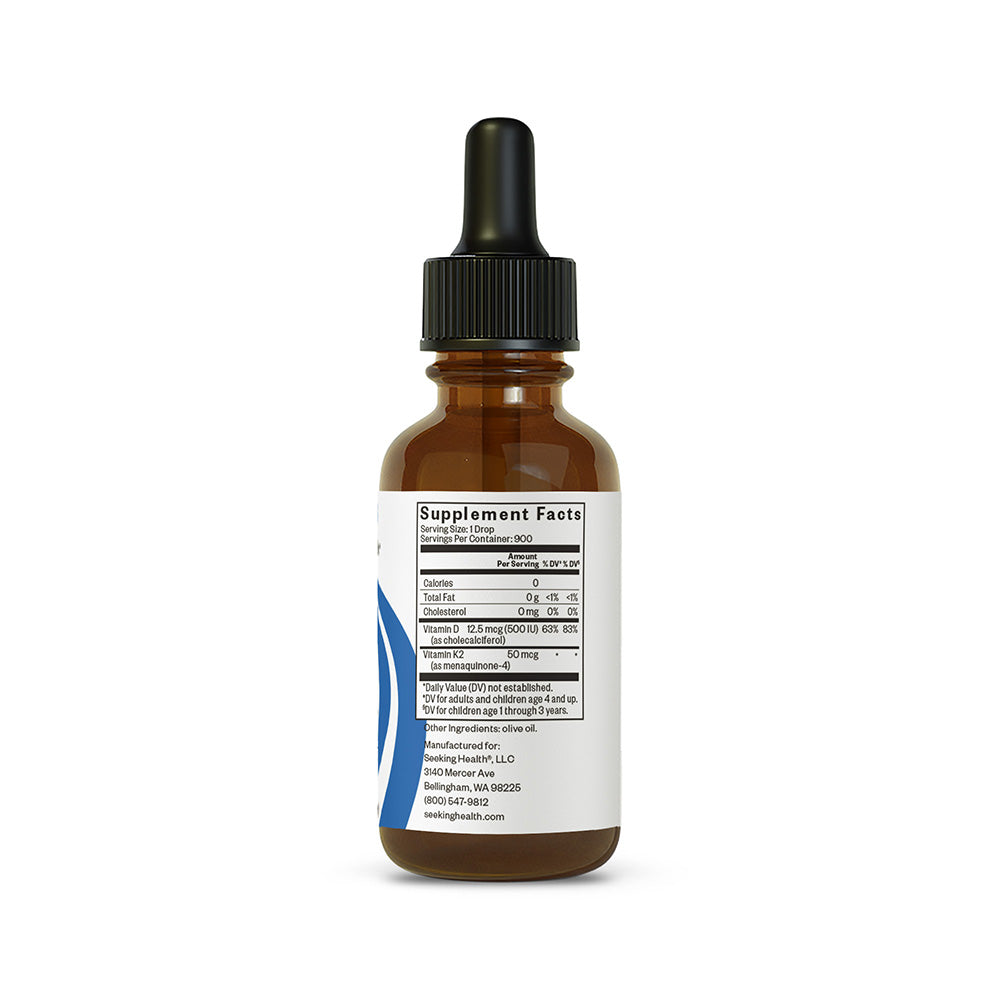 Vitamin D3 + K2 Drops | Clean Nutrition Support