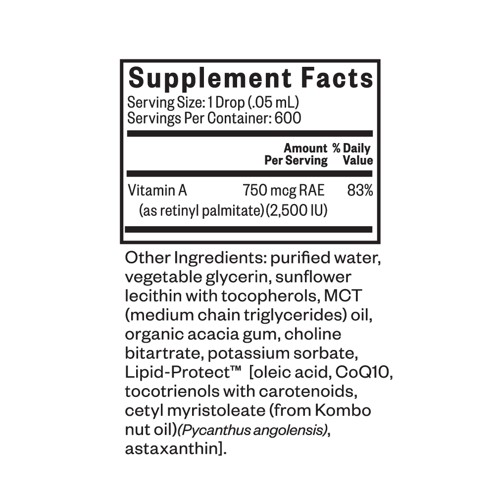 Vitamin A Drops | Clean Nutrition Support
